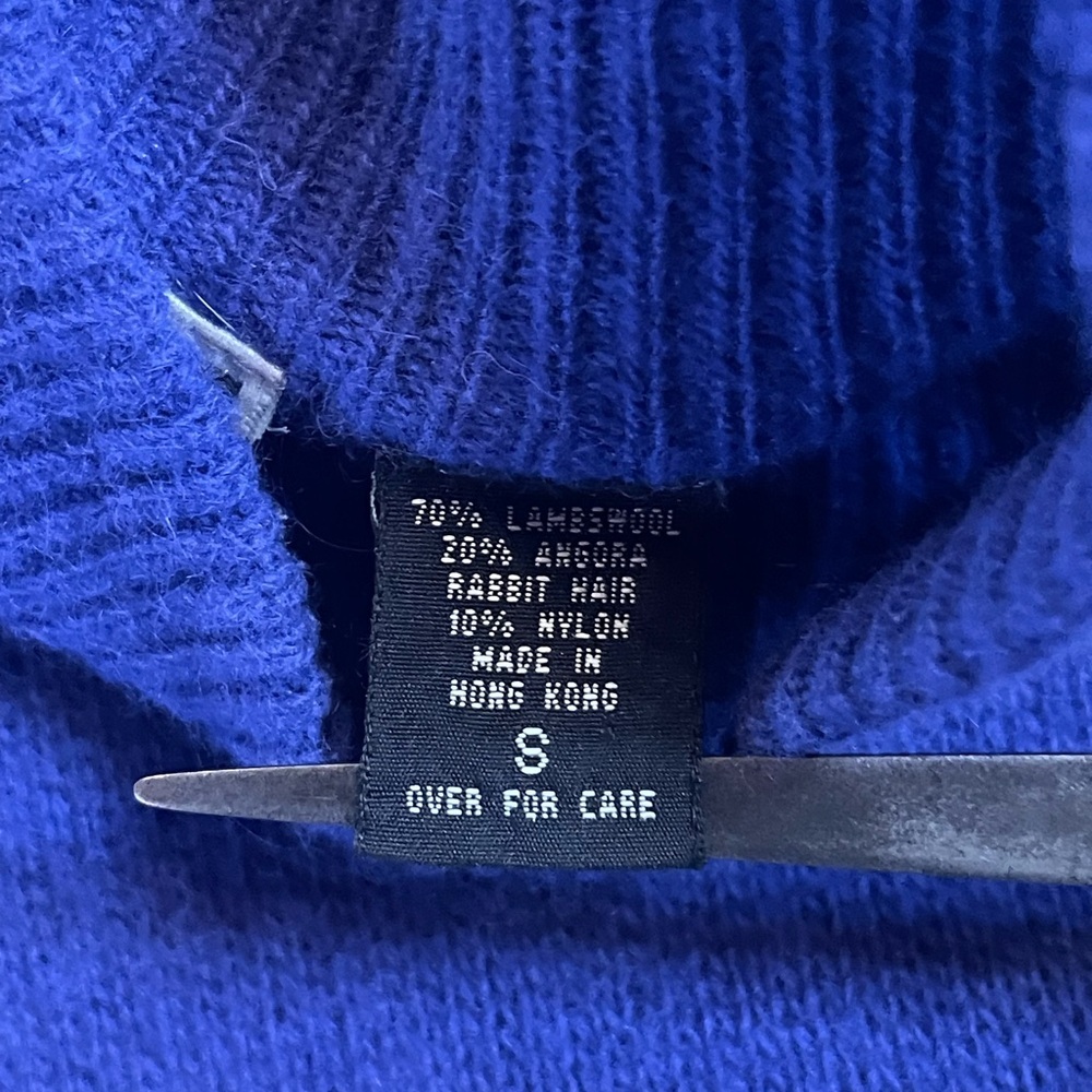 Paul Et. Duffier Royal Blue Wool Blend Turtleneck Sweater - Picture 5 of 11
